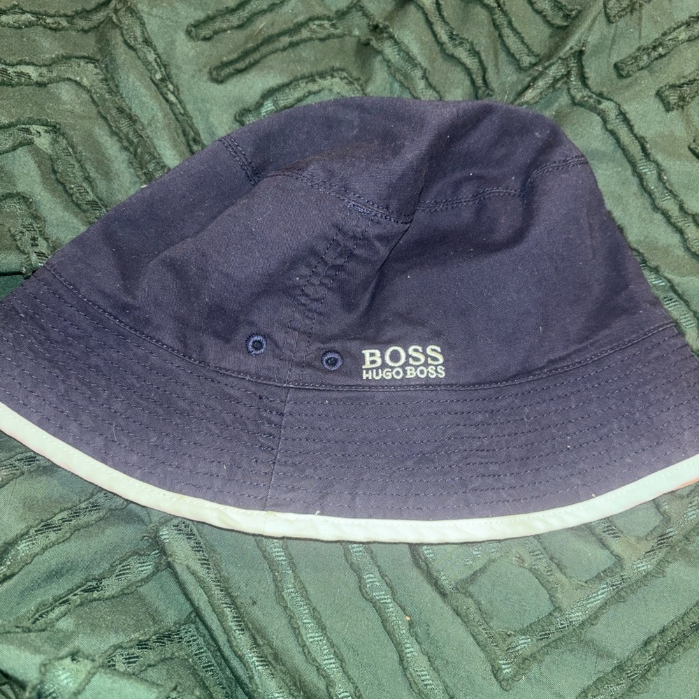 Boss Blue Patterned Bucket Hat